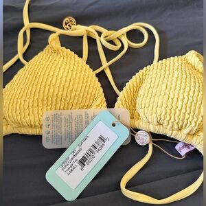 Luli Fama Pura Curiosidad Yellow Bikini Top